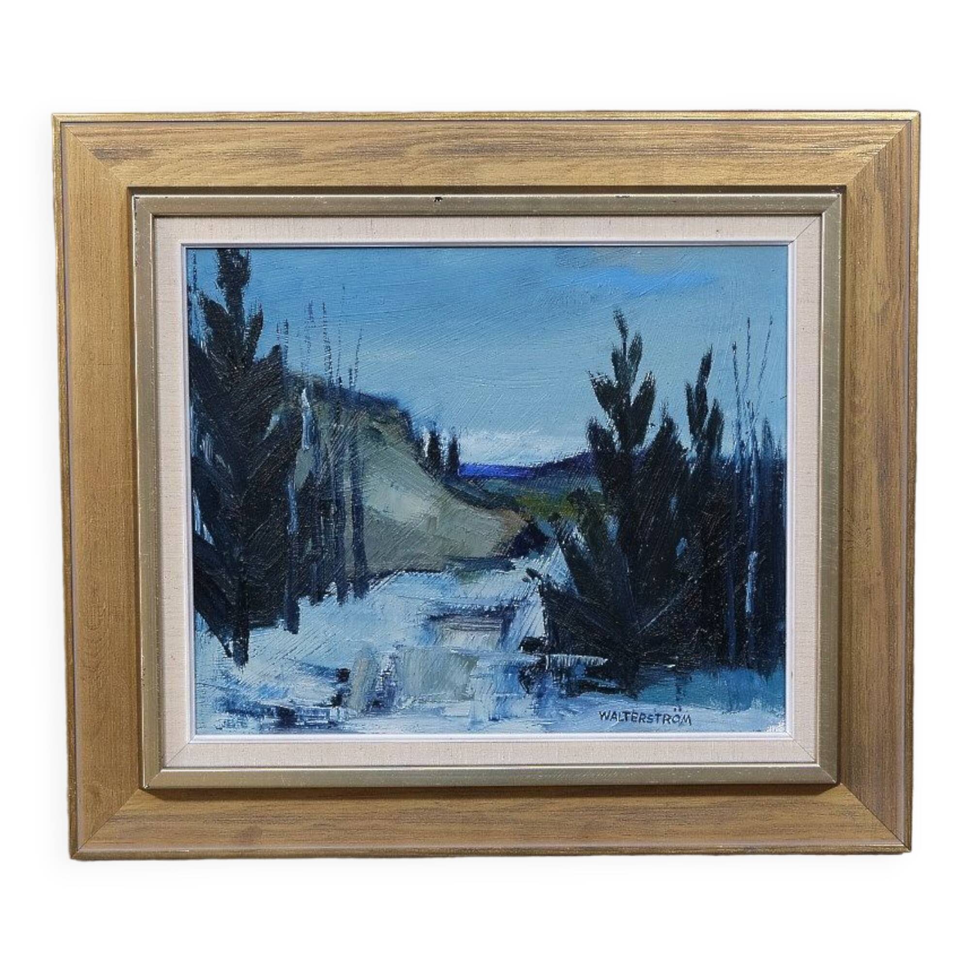Nils ingvar walterström (1929-1988), swedish modern painting, 1960s, oil on canvas, framed