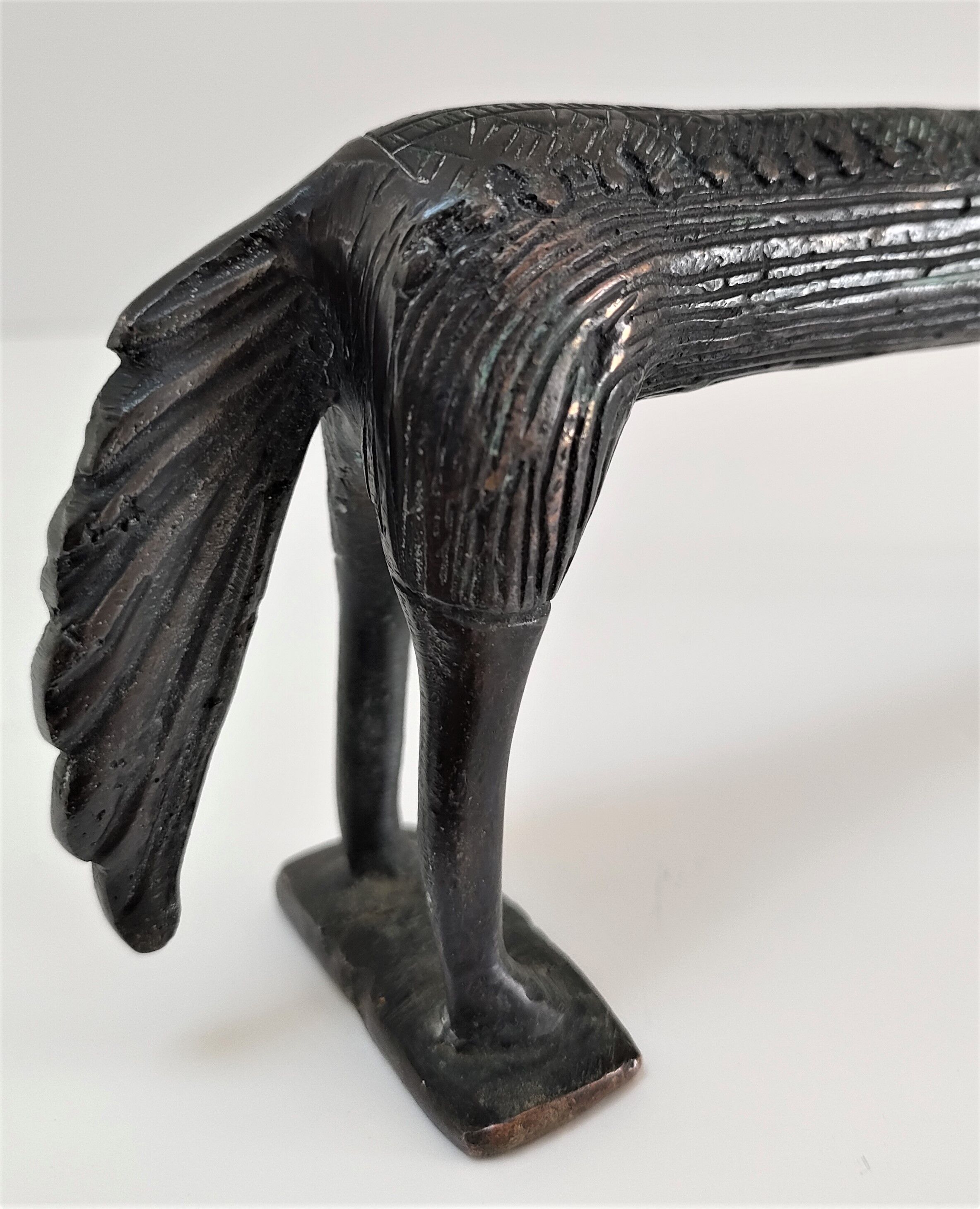 Horse sculptural brass solid patina black design