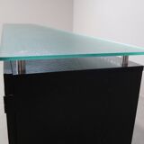 Black brutalist sideboard by Frans Defour, Belgium 1970's