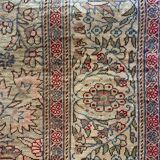 Vintage Turkish Silk Rug, 180x116 cm, Kayseri, Pink Blue Green, Handmade