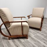 Pair of restored art deco armchairs