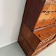 Antique very large American oak grain / apothecary cabinet, ca 1900