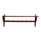 Antique workshop shelf with 6 hooks