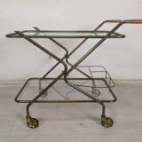 Chariot roulant laiton vintage