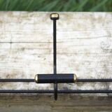 Vintage metal coat rack, wall-mounted coat rack with 4 vintage hooks