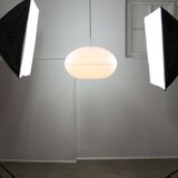 Italian Space Age Big White Doughnut Lamp, 70s