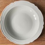 Old hollow round dish in Limoges porcelain