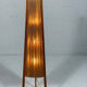 Mid-century floor lamp, sisal/teak wood, Temde, Switzerland, 1960s.