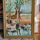 Vintage oil on canvas signed - Framed landscape of Vécétie