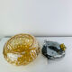 Amber glass Bubble wall light in the style of Helena Tynell, snail model. 60s.