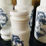 Lot 6 apothecary jars glass