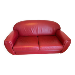 Canapé cuir rouge Sufren - places