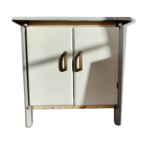 Buffet low tole emaillee (kitchen furniture) years 1950, 61cm x 40cm x 61cm