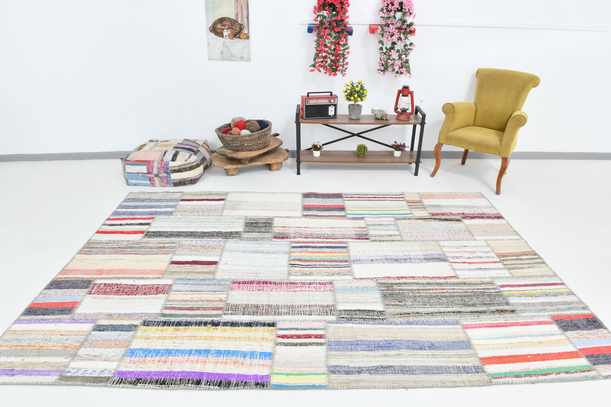 Bohemian ethnic rug 308x207cm