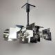 Vintage metal chandelier by Gaetano Sciolari, Italy, 1950s