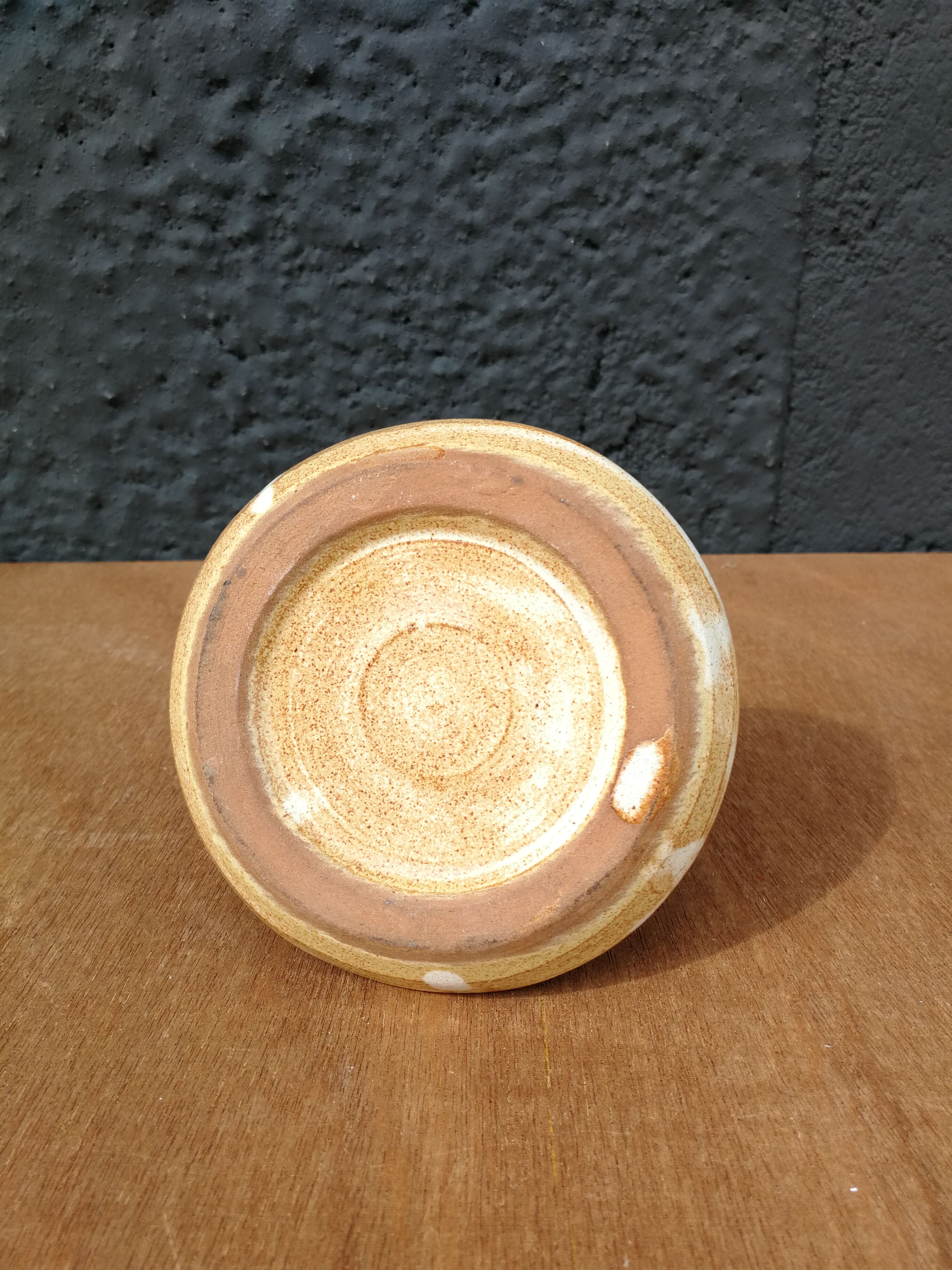 Glazed stoneware candle holder