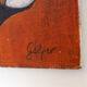Abstract oil painting on canvas by gelper mon (belgium 1930)