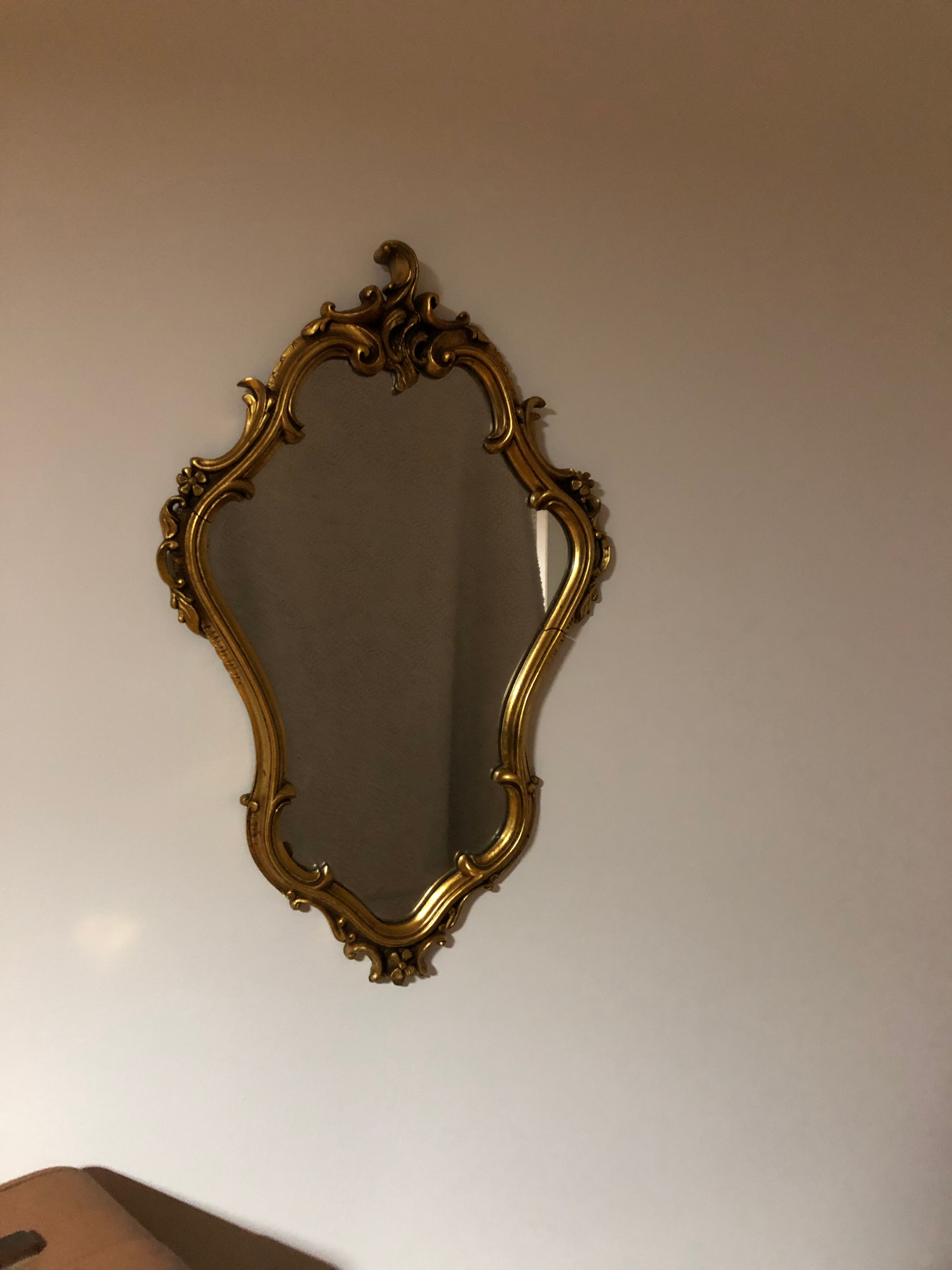 Baroque golden mirror 41x63cm