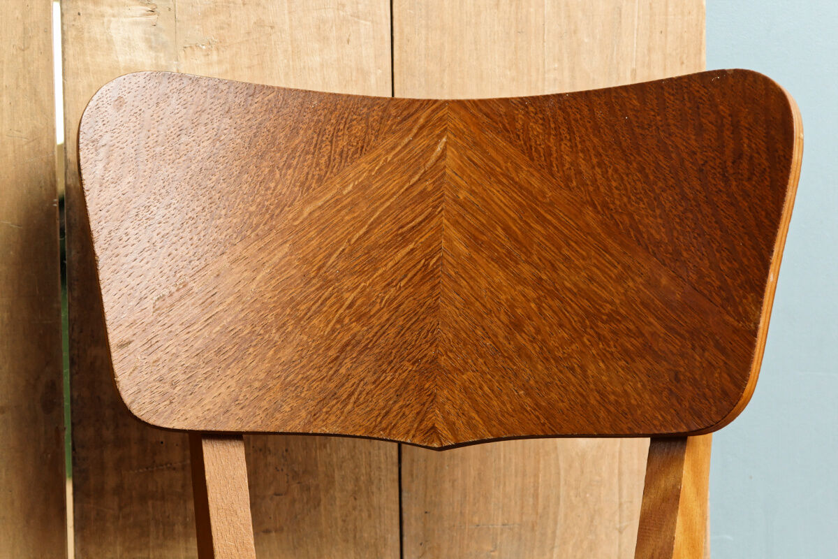 Set of 2 chairs, moleskine and wood