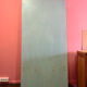 Large vintage entrance wardrobe, wall-mounted coat rack with mirror and p