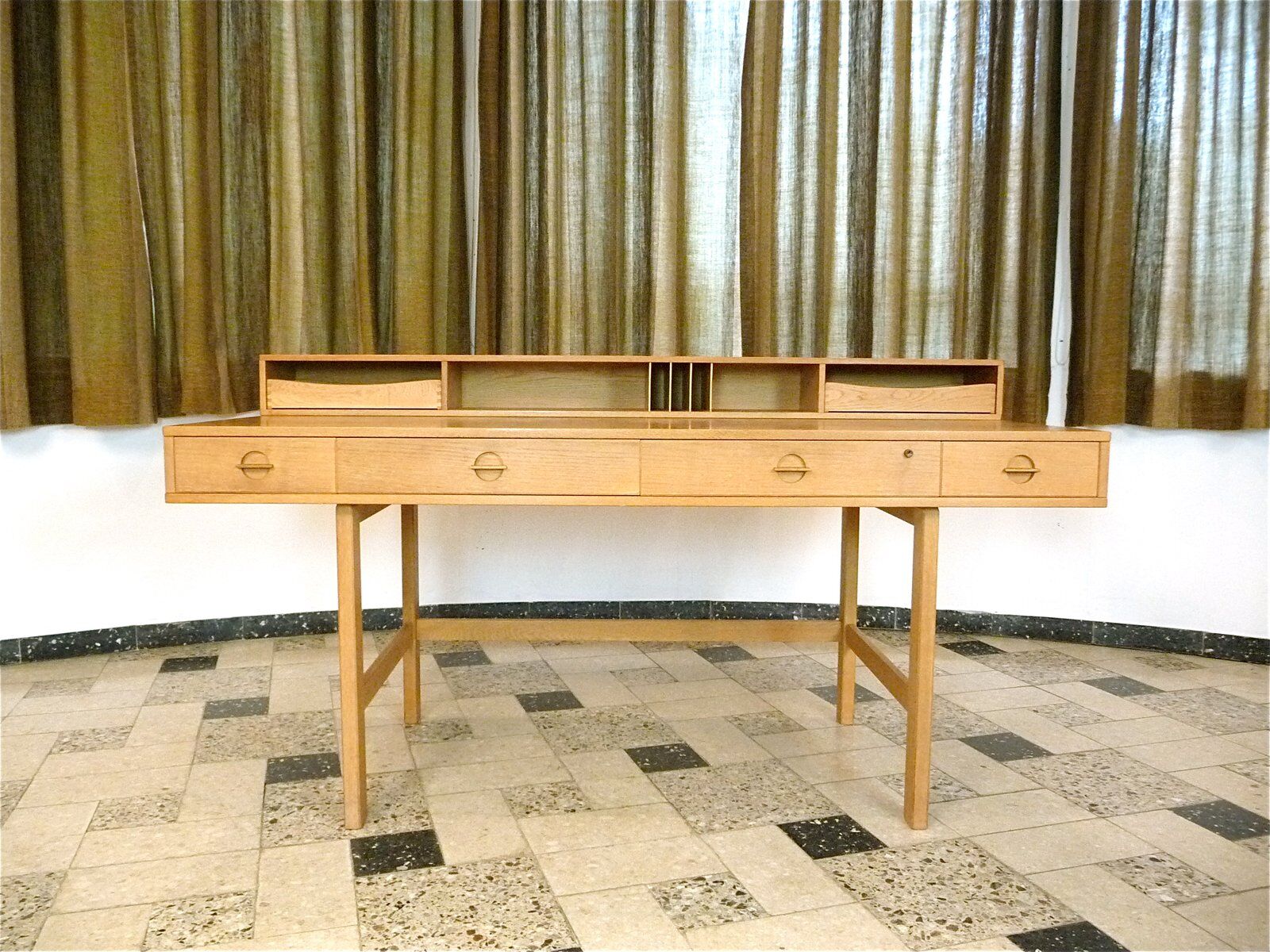 Flip-top partner secretary desk by Jens Quistgaard for Løvig, Denmark 1960s