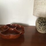 Plat en bois en forme de fleur