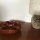 Flower shaped wooden dish