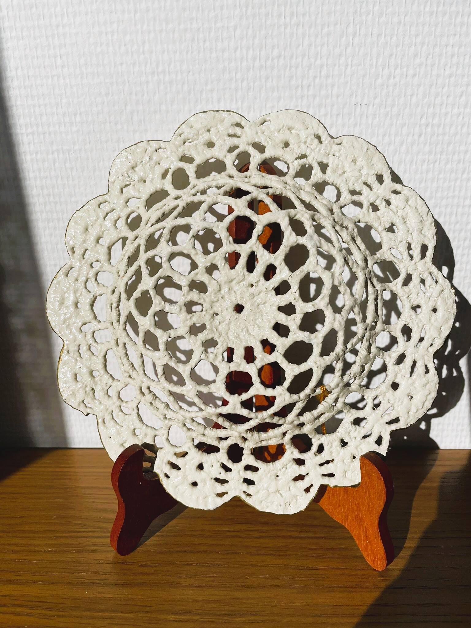 Lace and ceramic catchall