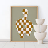 Chequers giclee art print, 50x70cm
