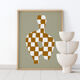 Chequers giclee art print, 50x70cm