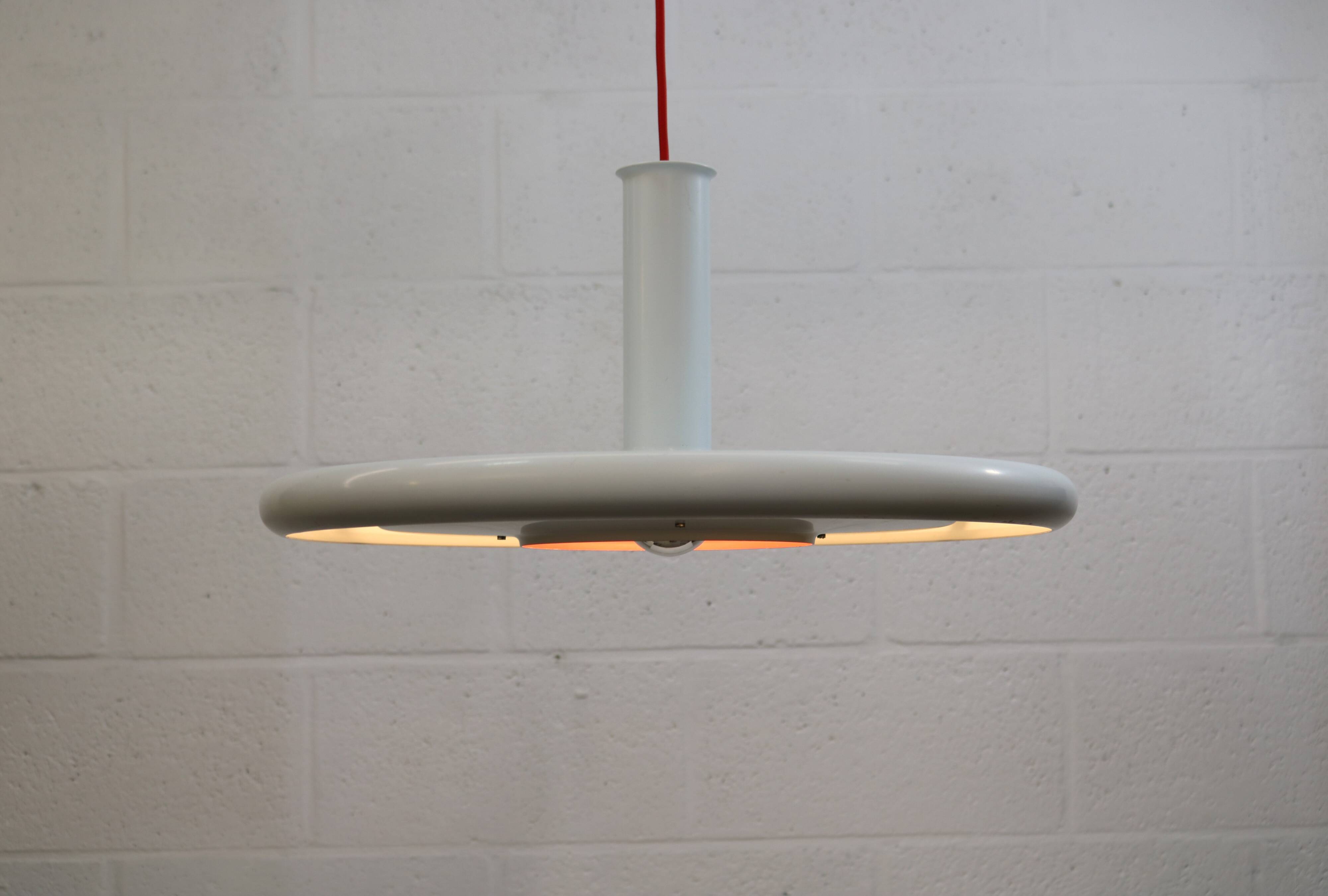 White XL Fog & Morup Optima Pendant Lamp: Hans Due Design, Denmark 1970s
