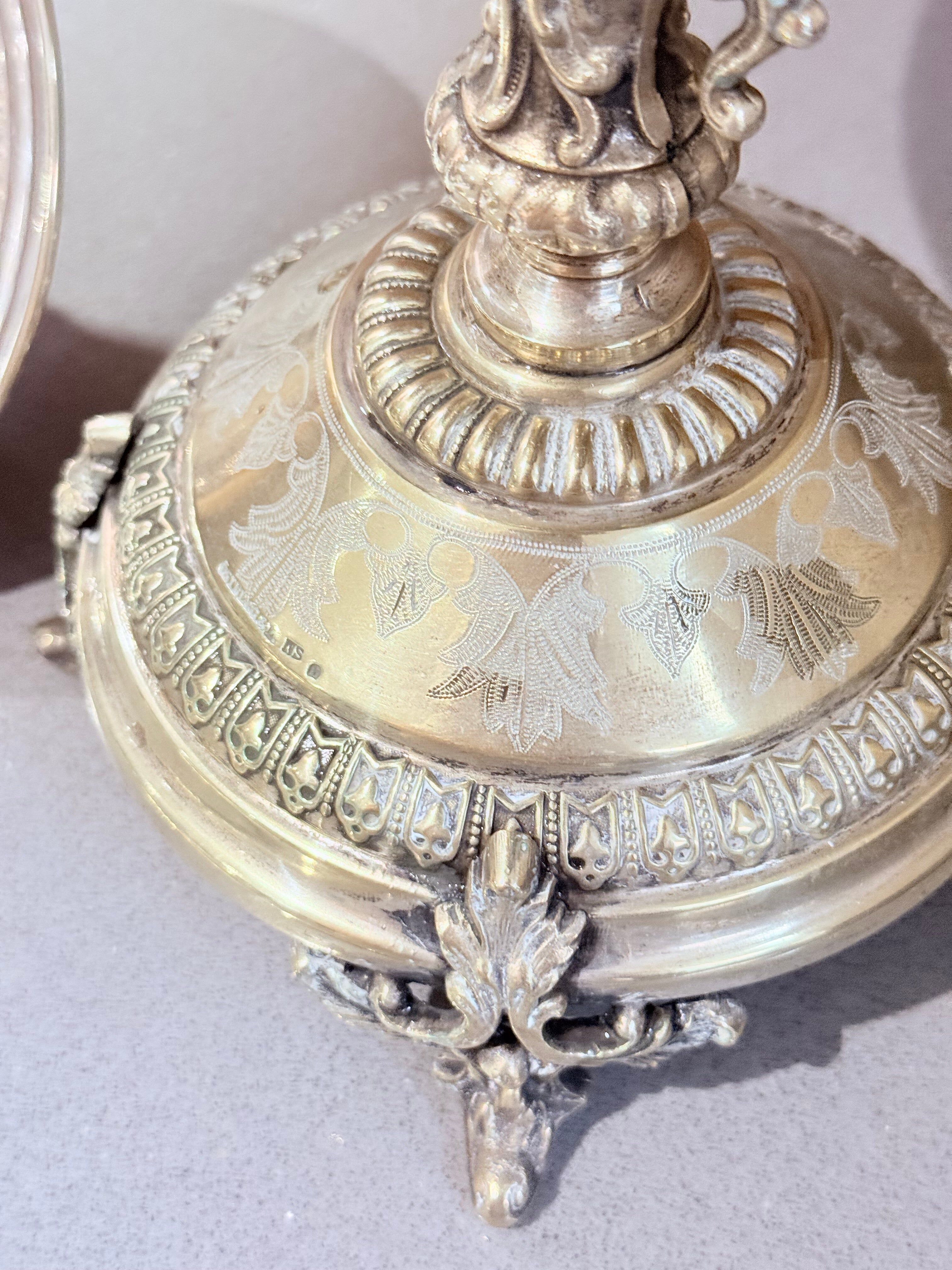 Antique Silver Cup, Swedish Nickel Silver Sugar Sprinkler with Spoon Östberg