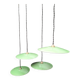Enameled sheet metal pendant lights