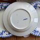 6 antique deep plates, blue and white Dresden porcelain