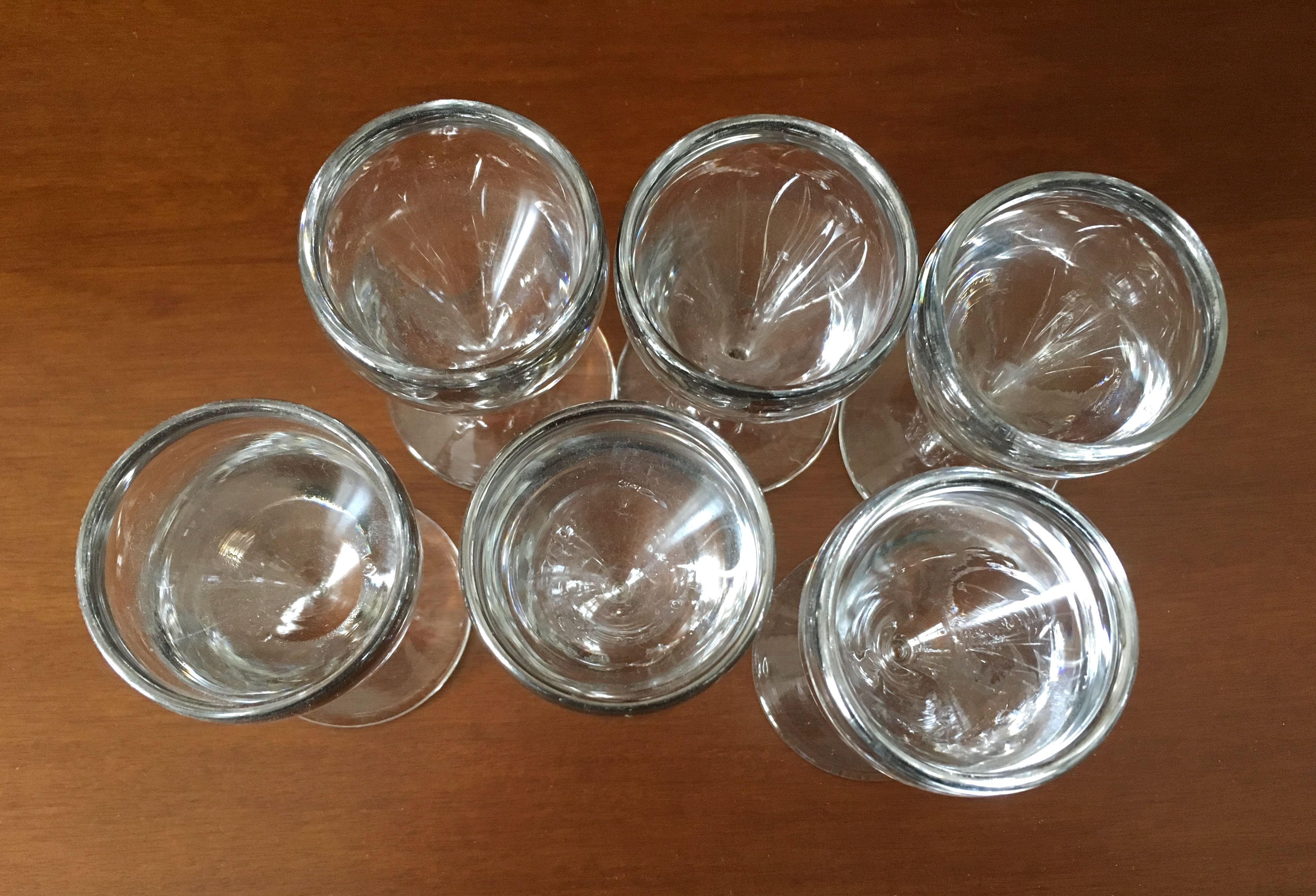 Set 6 alcohol glasses 50s