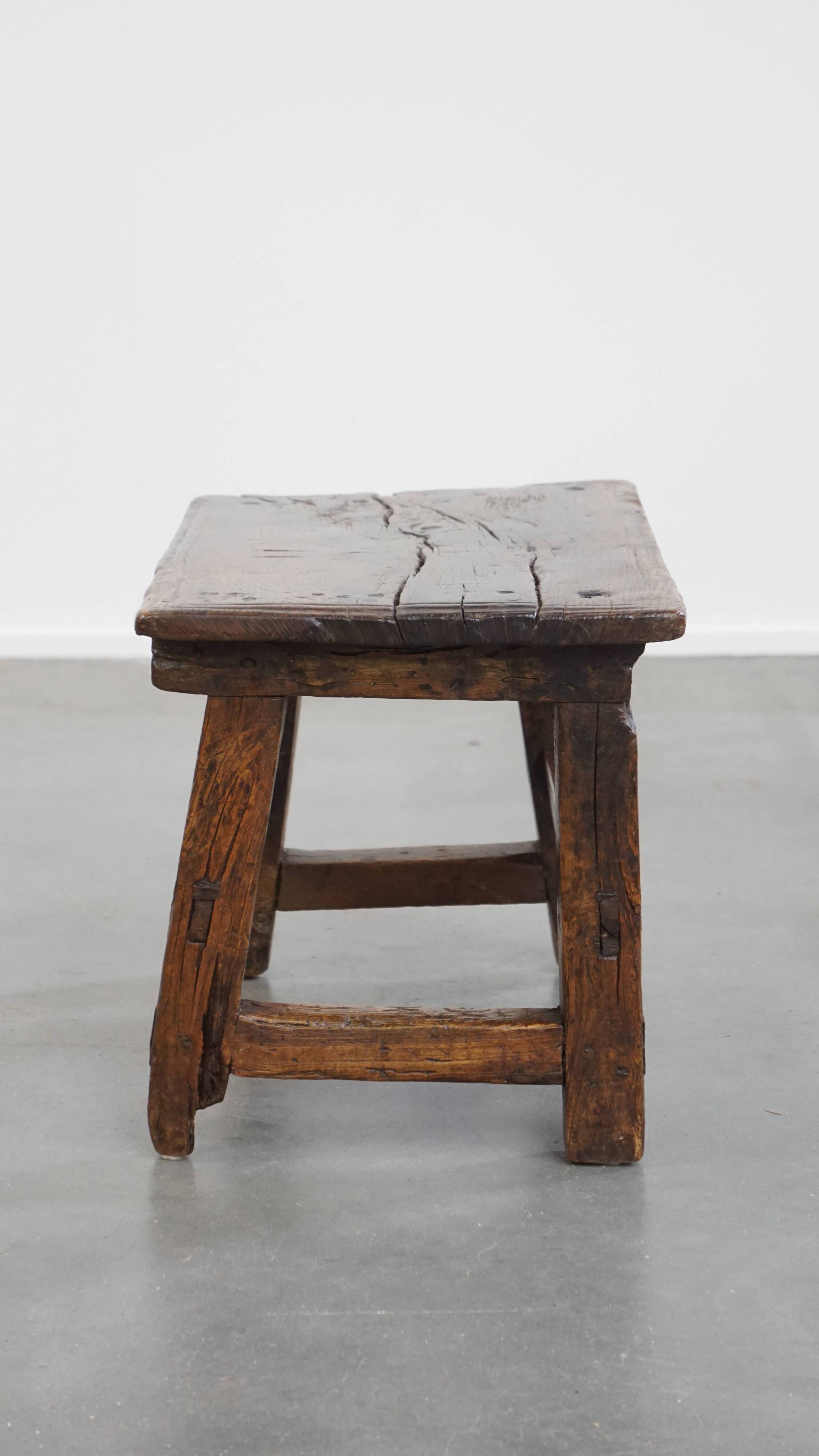 Unique Antique Spanish Side Table / Stool from the 16th Century