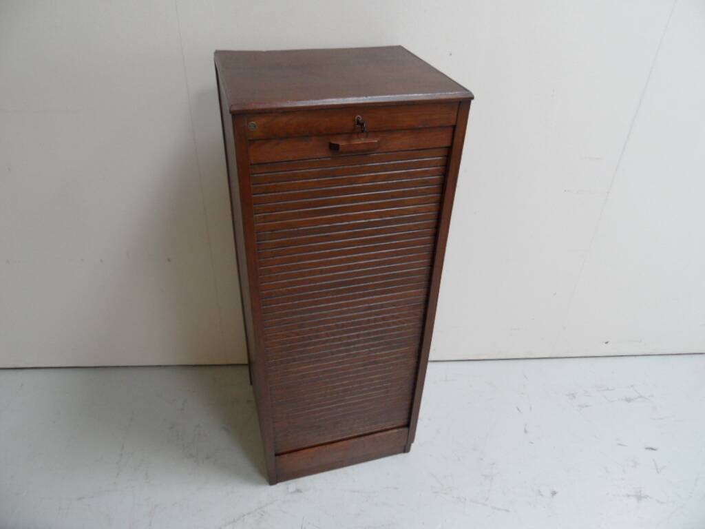 Vintage filing cabinet with roller shutter