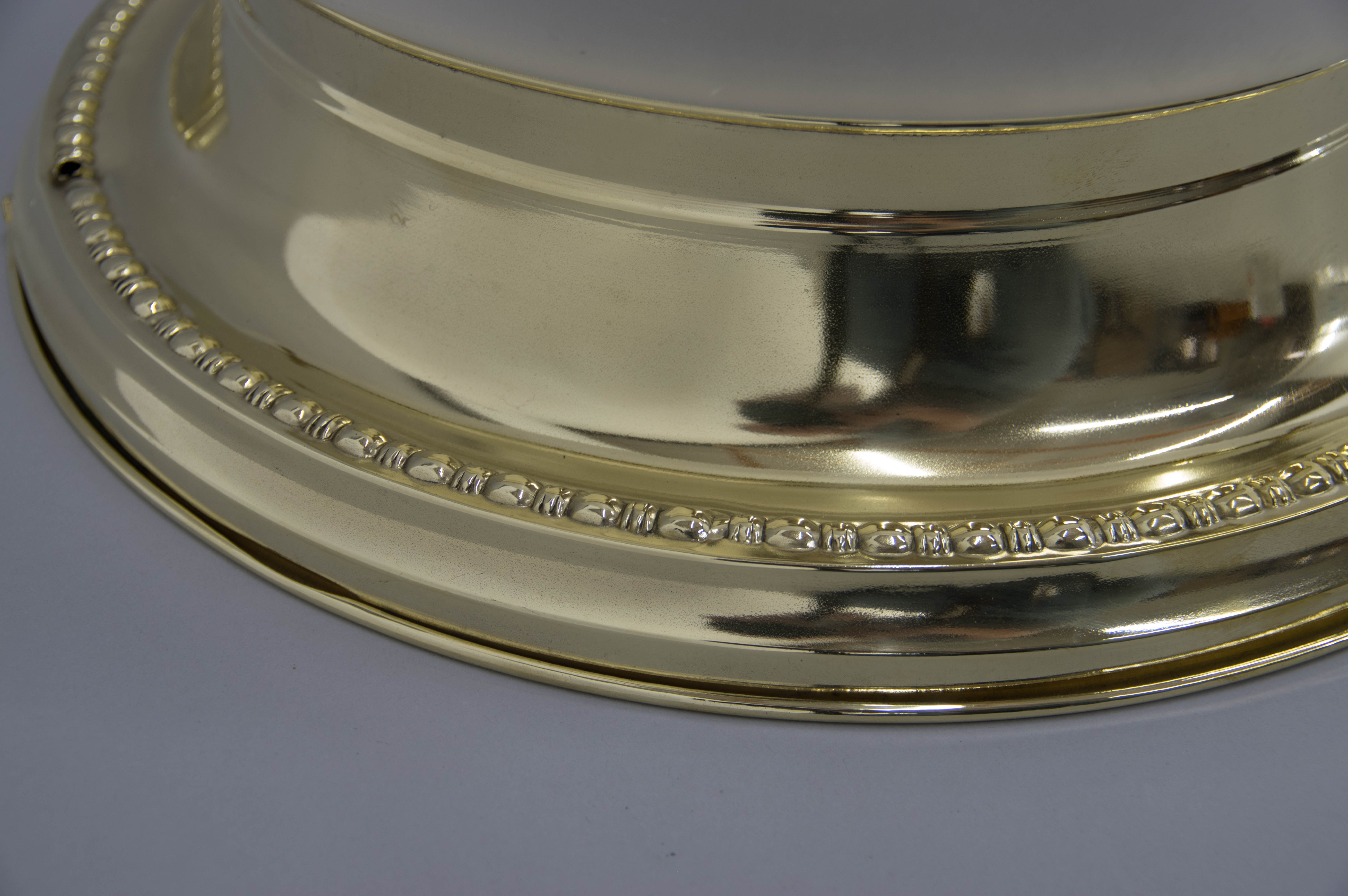 Large Art Nouveau Flush Mount, 1920s, Restored