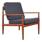 Mid-century Danish teak lounge chair by Grete Jalk of France & Søn, 1960s.