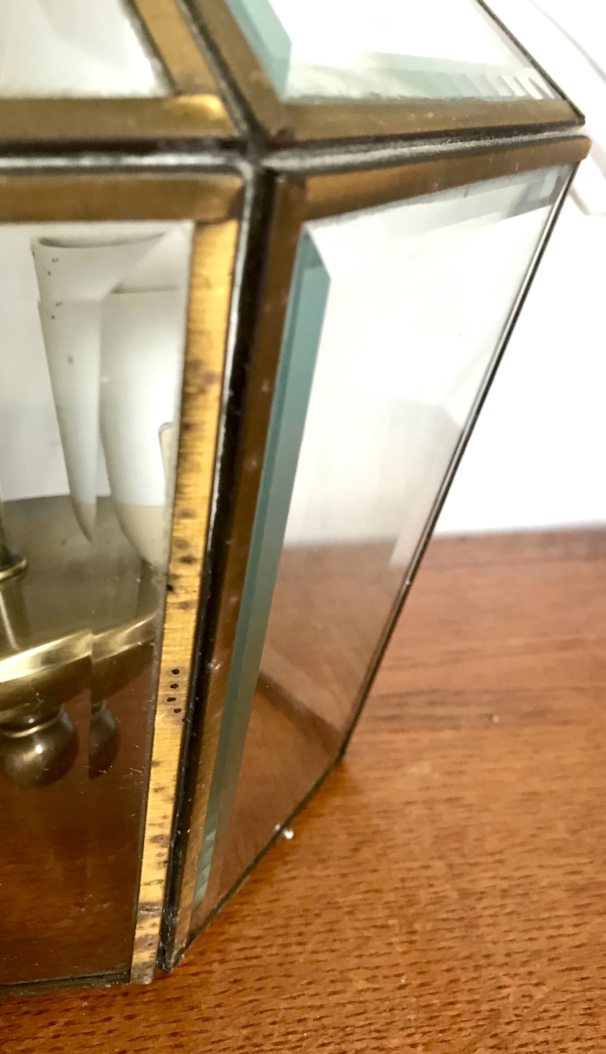 Vintage brass vestibule lantern