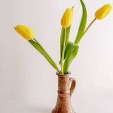 2 terracotta candlesticks, can also be used as a soliflore.
