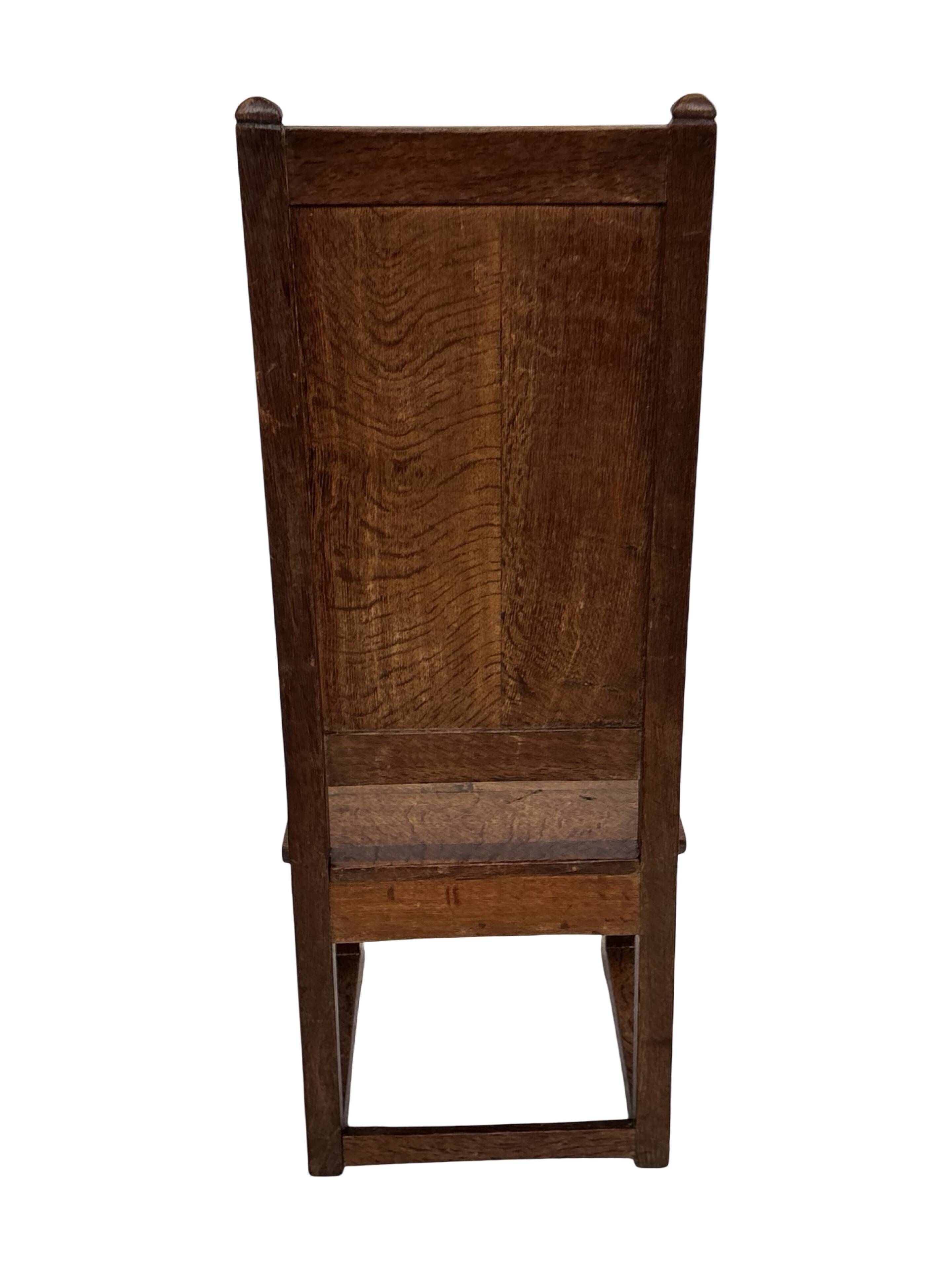 Art Deco High Back chair in oak minimalist design