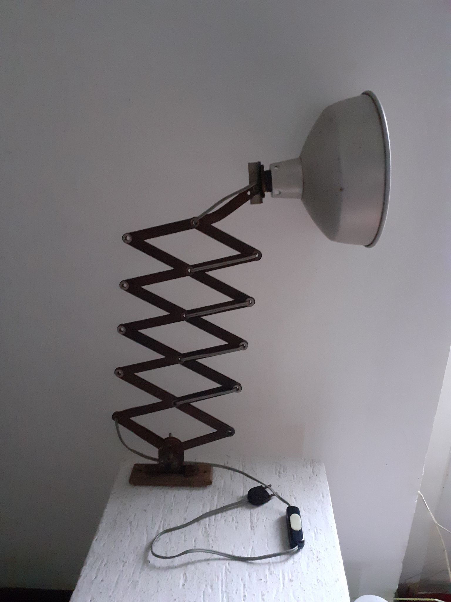 Wall lamp accordion Mazda industrial design 50's