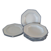 Set of 8 Raynaud Limoges porcelain plates