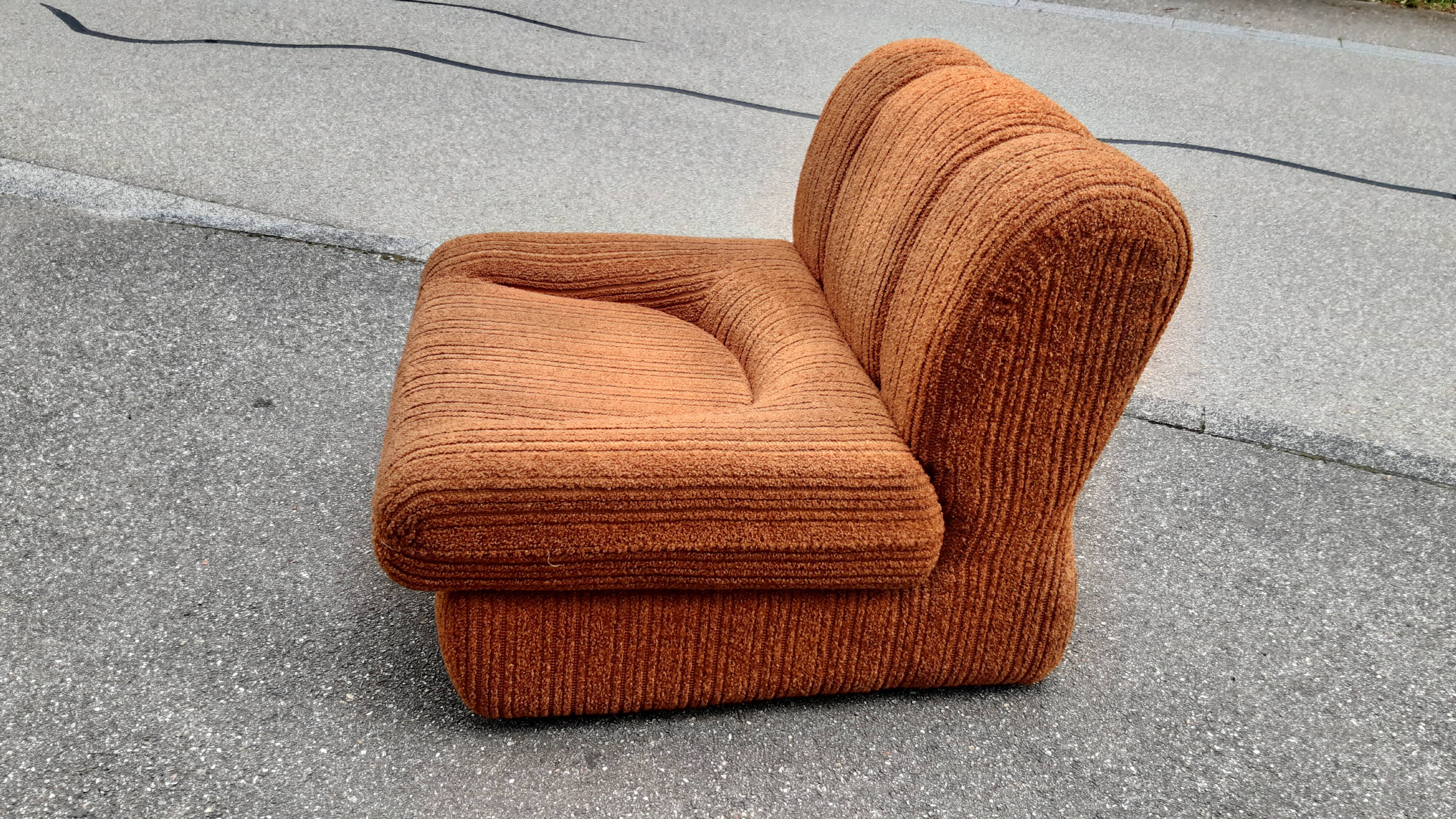 Driver and corduroy ottoman 1970