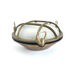 Marine decorative wall light in solid brass