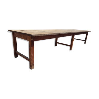 Large table 4 meters old silky Lyon old trade workshop