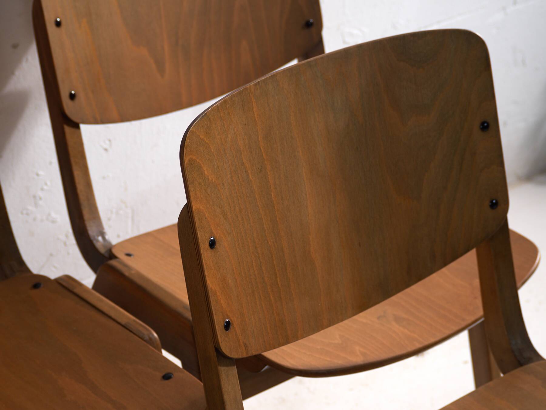 Vintage Thonet dining chairs (c.1950). Set of 4 pieces.