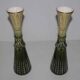 Pair of art deco soliflore vases in slurry