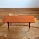 Coffee table double top Danish design teak and rattan 1960